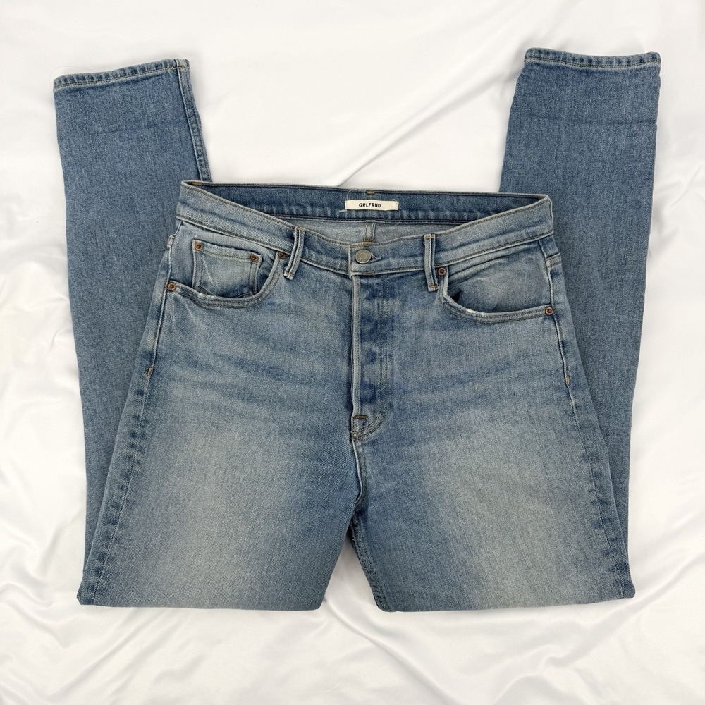 GRLFRND Sz 30 Karolina Distressed High‎ Waisted Skinny Jeans Button Front